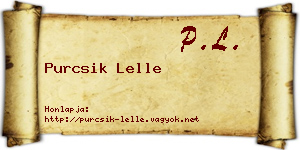 Purcsik Lelle névjegykártya